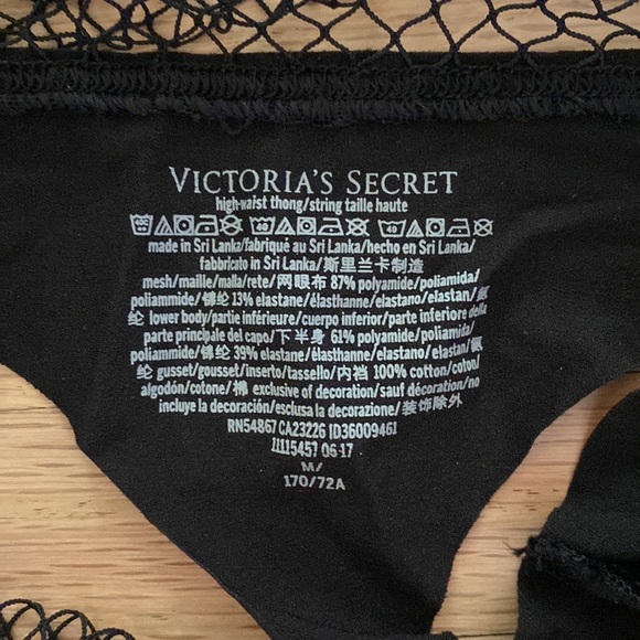 Victoria’s Secret High Waist Fishnet Black Tanga Thong - Picture 4 of 4